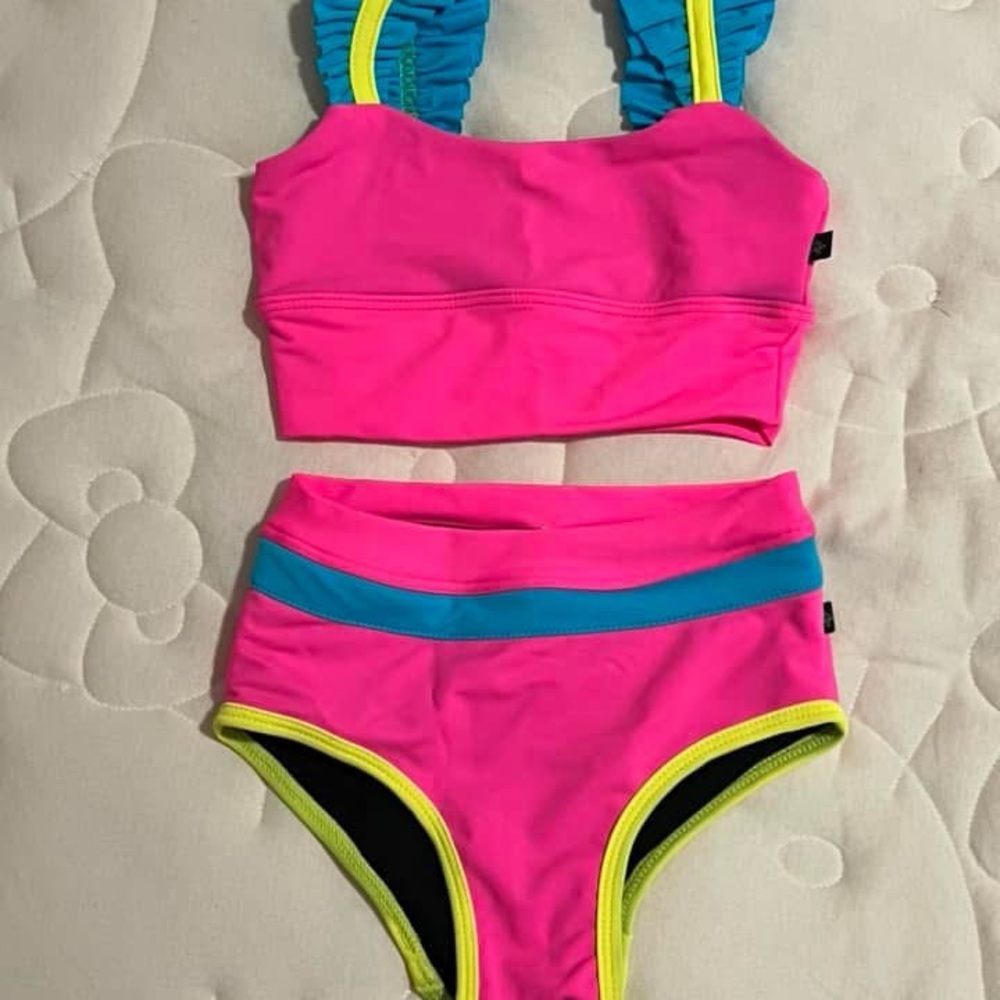 Vibrant Pink and Blue Dancewear